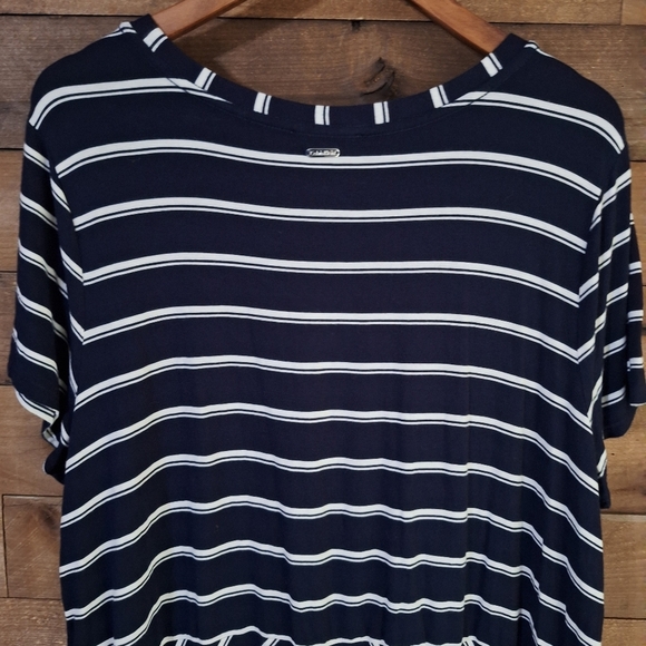 Calvin Klein Navy Womans Striped Dress SZ 1X - Picture 6 of 9